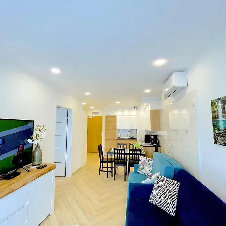 Appartement Superior Blue Przy Plazy- Free Pool, Saunas, Jacuzzi, Fitness, Salzgrotte *