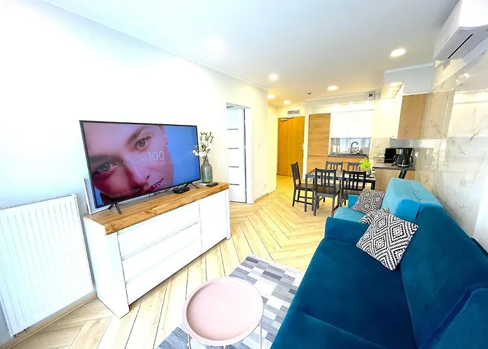 Апартаменты Superior Blue Przy Plazy- Free Pool, Saunas, Jacuzzi, Fitness, Salzgrotte Колобжег