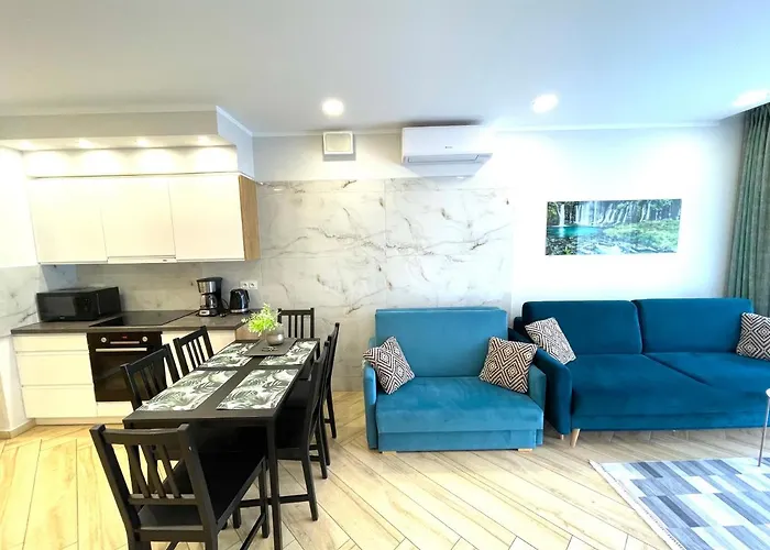 Апартаменты Superior Blue Przy Plazy- Free Pool, Saunas, Jacuzzi, Fitness, Salzgrotte