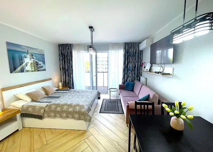 Апартаменты Superior Blue Przy Plazy- Free Pool, Saunas, Jacuzzi, Fitness, Salzgrotte *